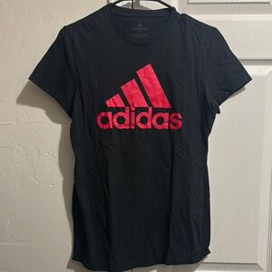 Adidas Black T-Shirt with Red Logo